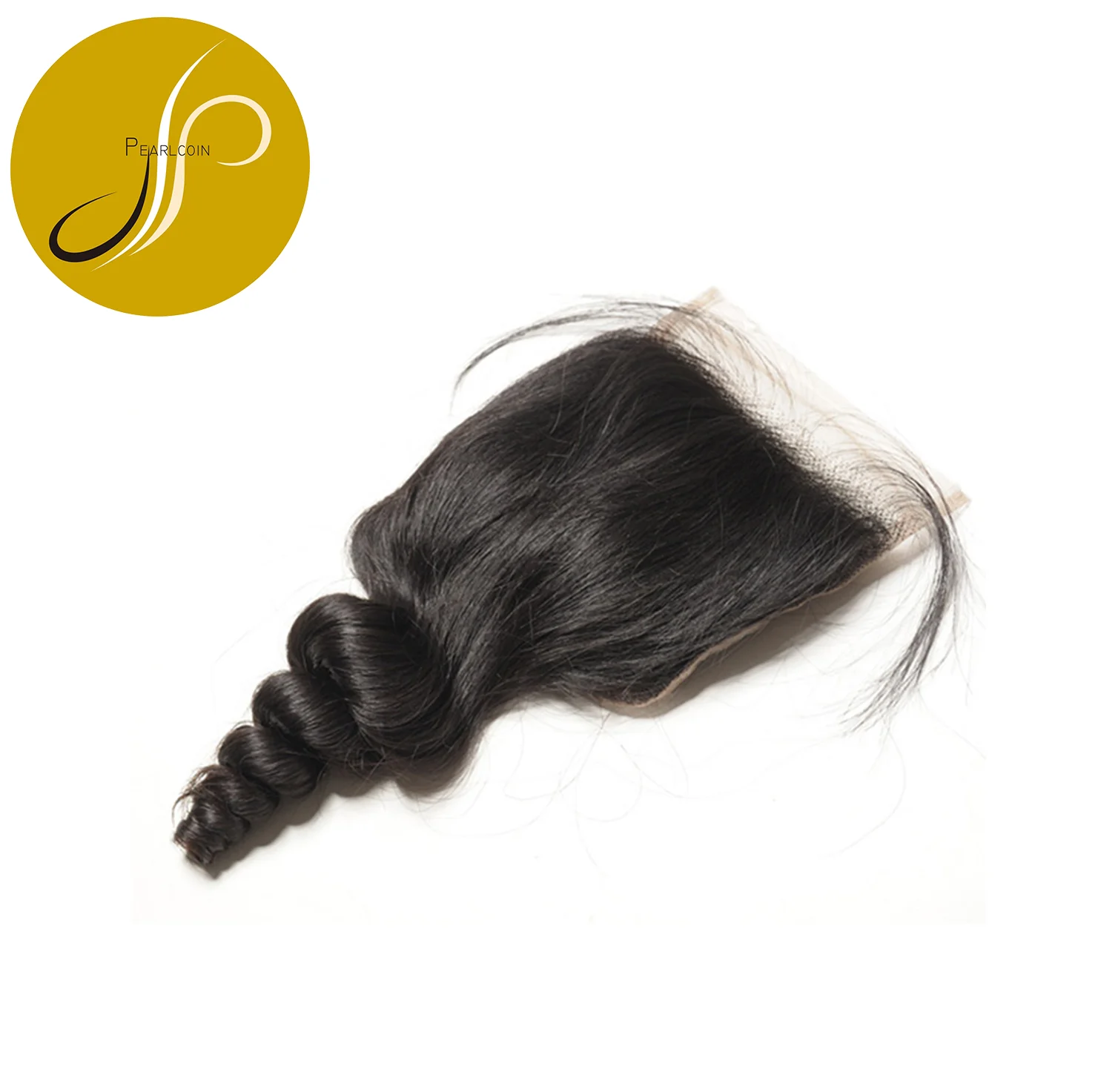 

PEARLCOIN WHOLESALE FACTORY PRICE 4X4 Loose Wave Closure with Baby Hair 100% 10A Grade Virgin Mink Brazilian Swiss Lace Closures