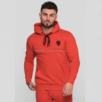 red hoodie outfit men