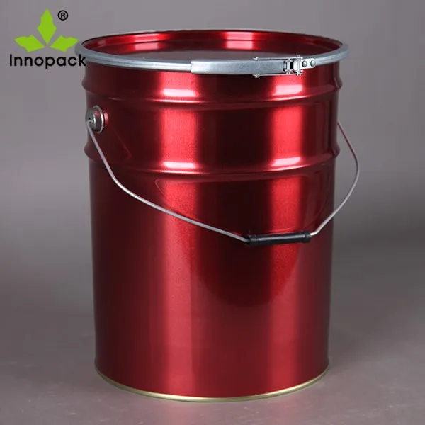 20l Red Decorative Metal Paint Pail With Lid For Sale Buy Paint Metal