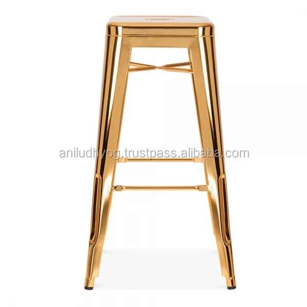 Stainless Steel Bar Stool grosir stainless steel stackable logam bar stool dengan kaki tinggi buy emas finish bar bangku industri industri logam emas gaya bangku untuk bar atau