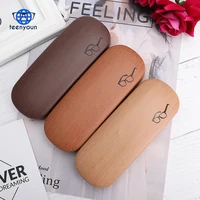 

High Quality Wood Grain Hard Kit Holder Metal Reading Glasses Case for Men and Women PU Leather Eyeglass Box Free Shipping Cases