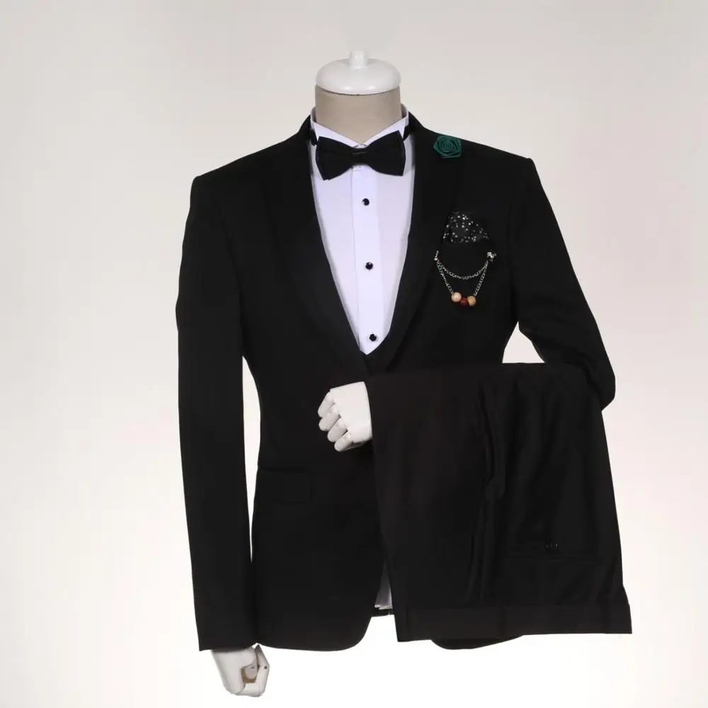 
Turkish style tuxedo wedding three piece set suits for men 