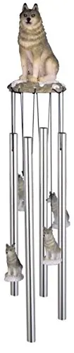 StealStreet SS-G-41857, Round Top Wolf Hanging Porch Garden Decoration Wind Chime