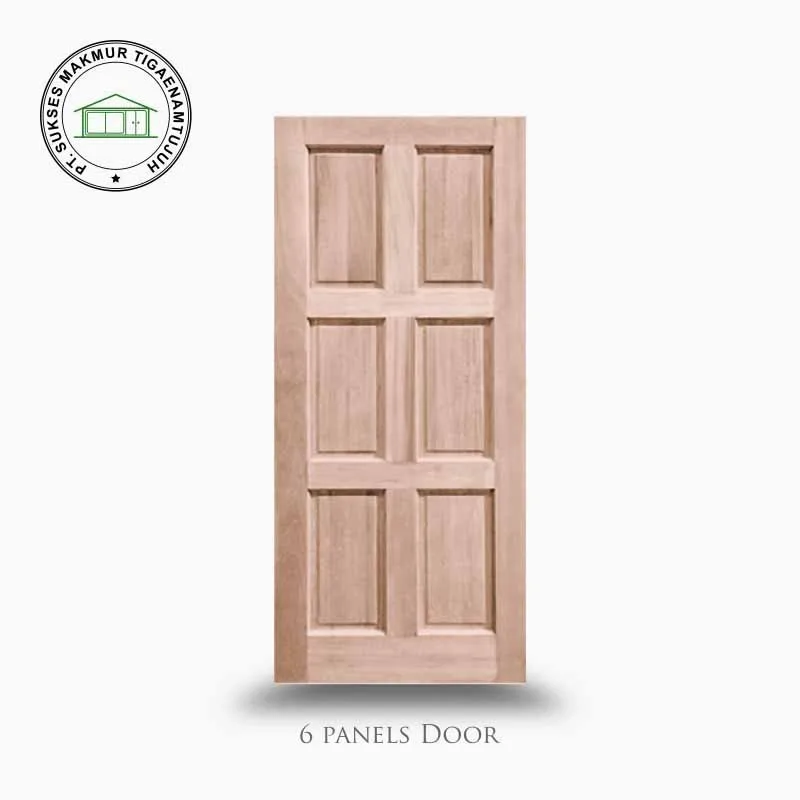 6 Panel Engineered Solid Wooden Door - Buy Interior Door,Front Door