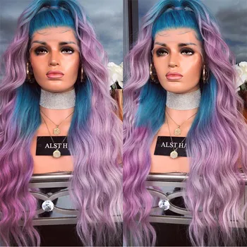 purple hair wig