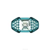 Princess Main Stone Engagement Rings Mountings Wax Setting With Zircon Stone