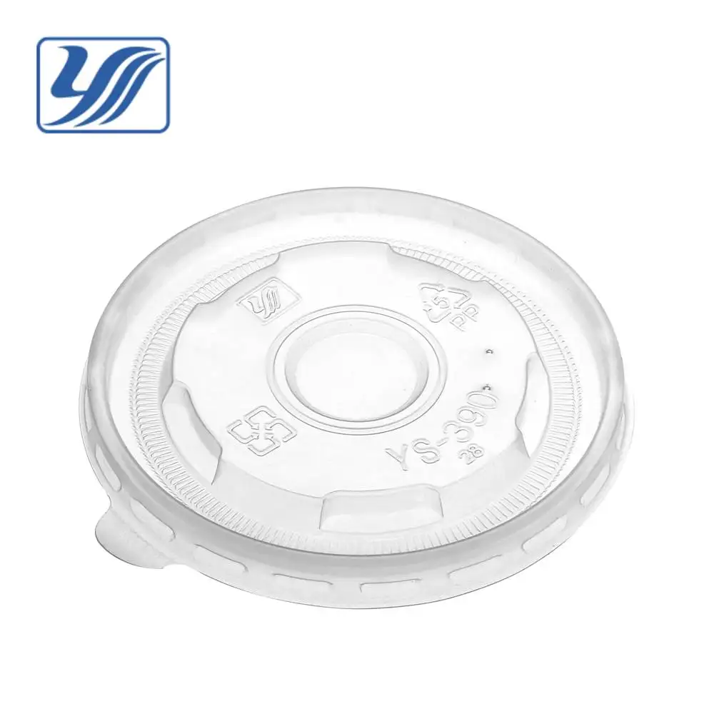 
12oz 101mm plastic PP flat lid for paper soup cup 