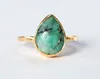 Special fashion raw emerald gemstone ring womans ring checker cut mother's day gift ring
