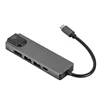 Type-C to 2-port USB3.0 PD3.0 4K HDTV RJ45 LAN Adapter Hub for Macbook pro