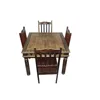 FINE BRASS WORK DINING TABLE SET WITH 4 CHAIRS