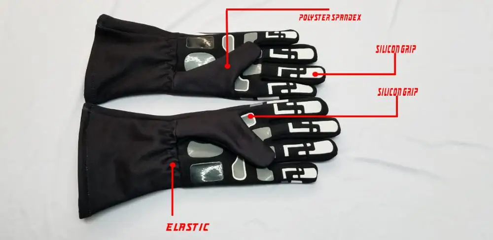 
OEM Pakistan supplier breathable go kart driving outdoor custom karting racing gloves f1 gloves go kart gloves good quality 