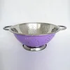 Deep Colander With Color Handle And Pudding Plain