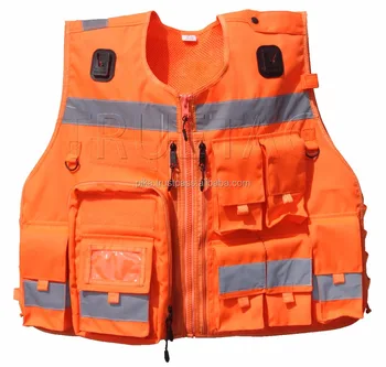 Hi Visibility Load Bearing Orange Fluorescent Search And Rescue Sar ...