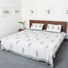 100% Cotton White Colored block Printed Double BedSheet bedding sets