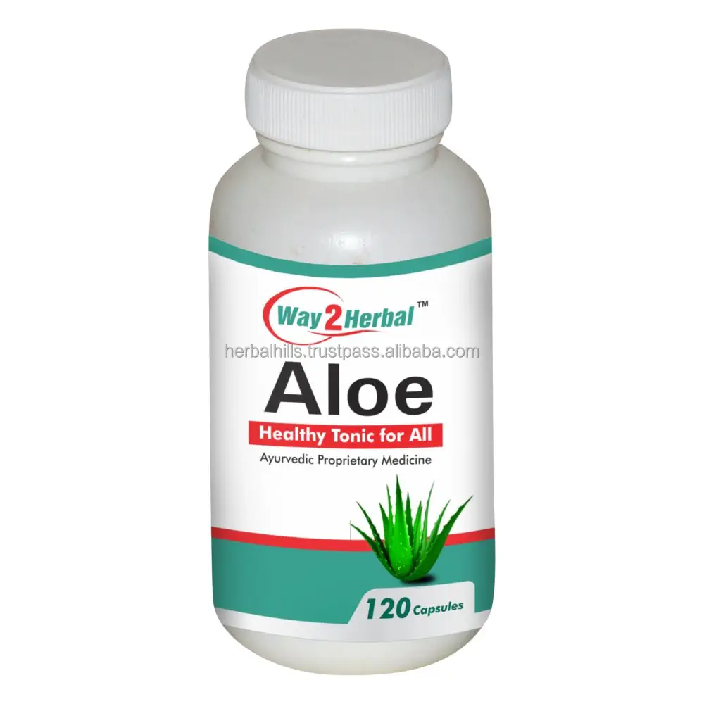 
Way2herbal Aloevera Aloe capsules, 400mg, 120 counts  Colon cleansing Supplement and Immunity 
