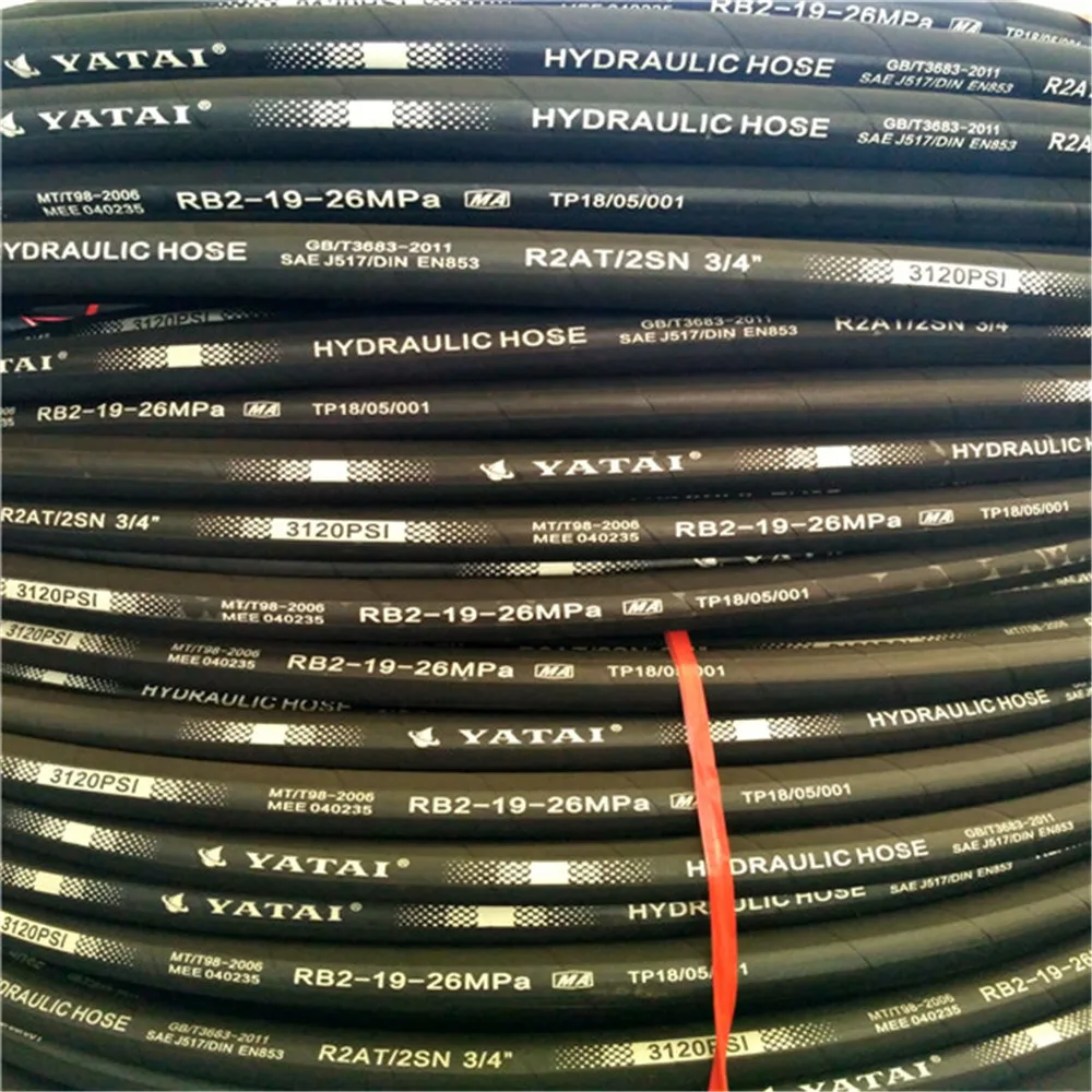 High Pressure Heat Resistant Steel Wire Braid Hydraulic Rubber Flexible