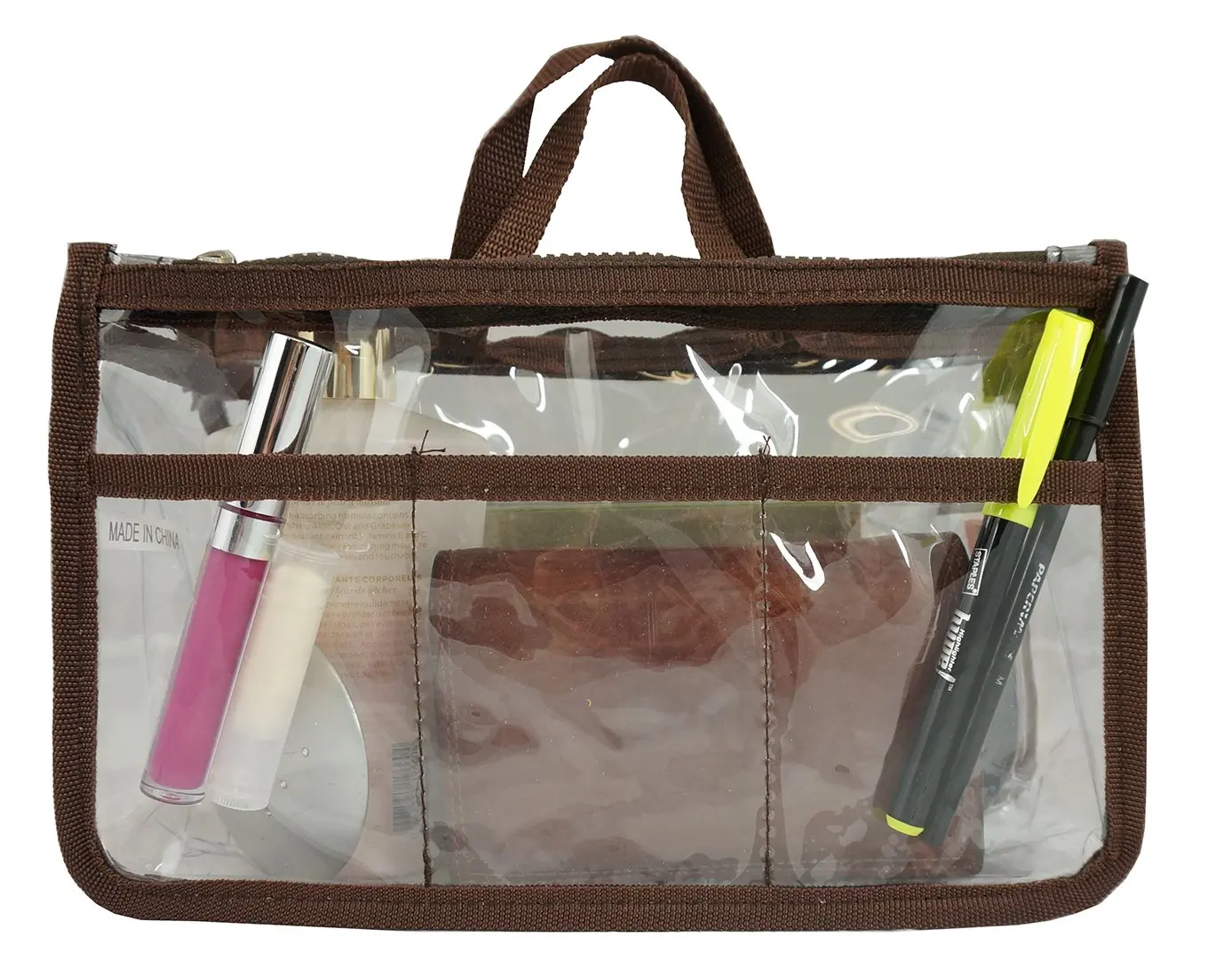 clear handbag organiser