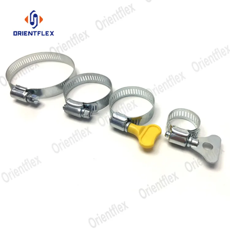 6mm 10mm 40mm 80mm 100mm Low Profile Thumb Screw Hose Clamp Worm Drive Hose Tightening Clamp