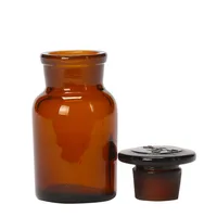 

high quality amber glass bottle with glass stopper , apothecary jar