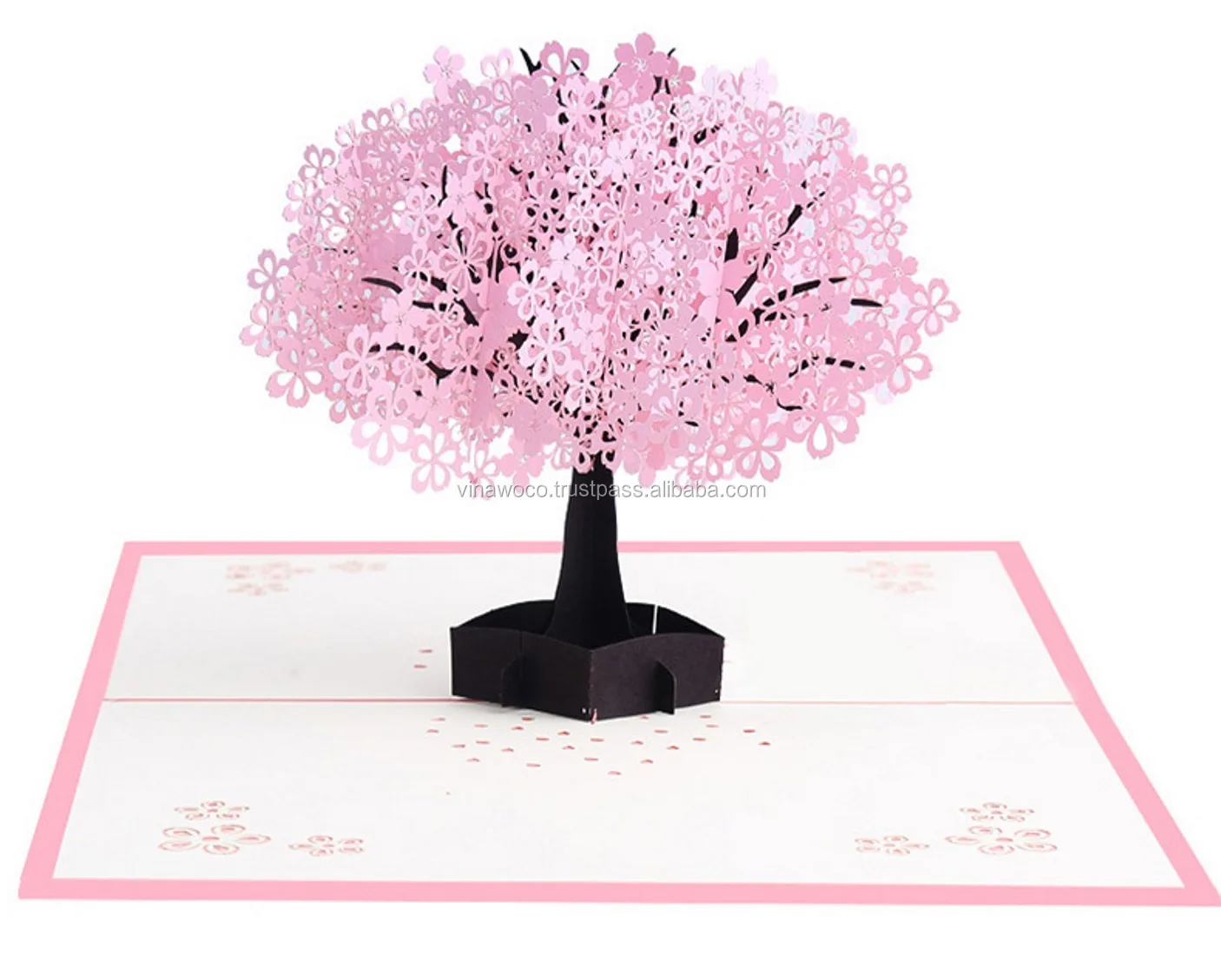 Deluxe Cherry Blossom Tree 3d Pop Up Cards Puberty Ceremony