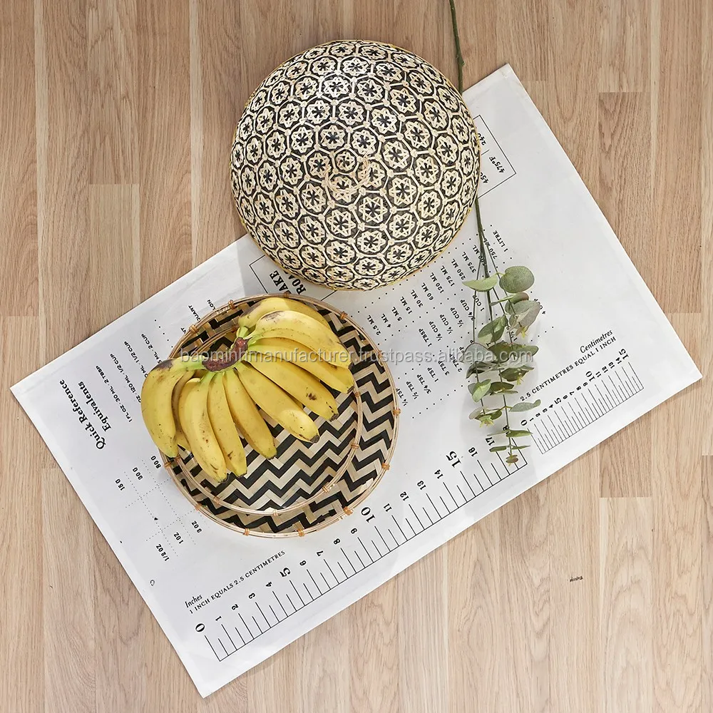 High Quality And Fine Woven Bamboo Fruit Basket With Cover