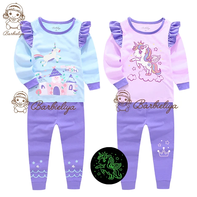 

boy girl china pure cotton unicorn clothing factory sample children sleepwear wholesale pyjamas kids pajamas
