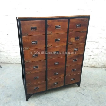 Industrial Iron Frame Chest Of Drawers Vintage Mango Wood Chest Of