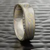 Mokume Gane Square Men's Wood Grain Ring