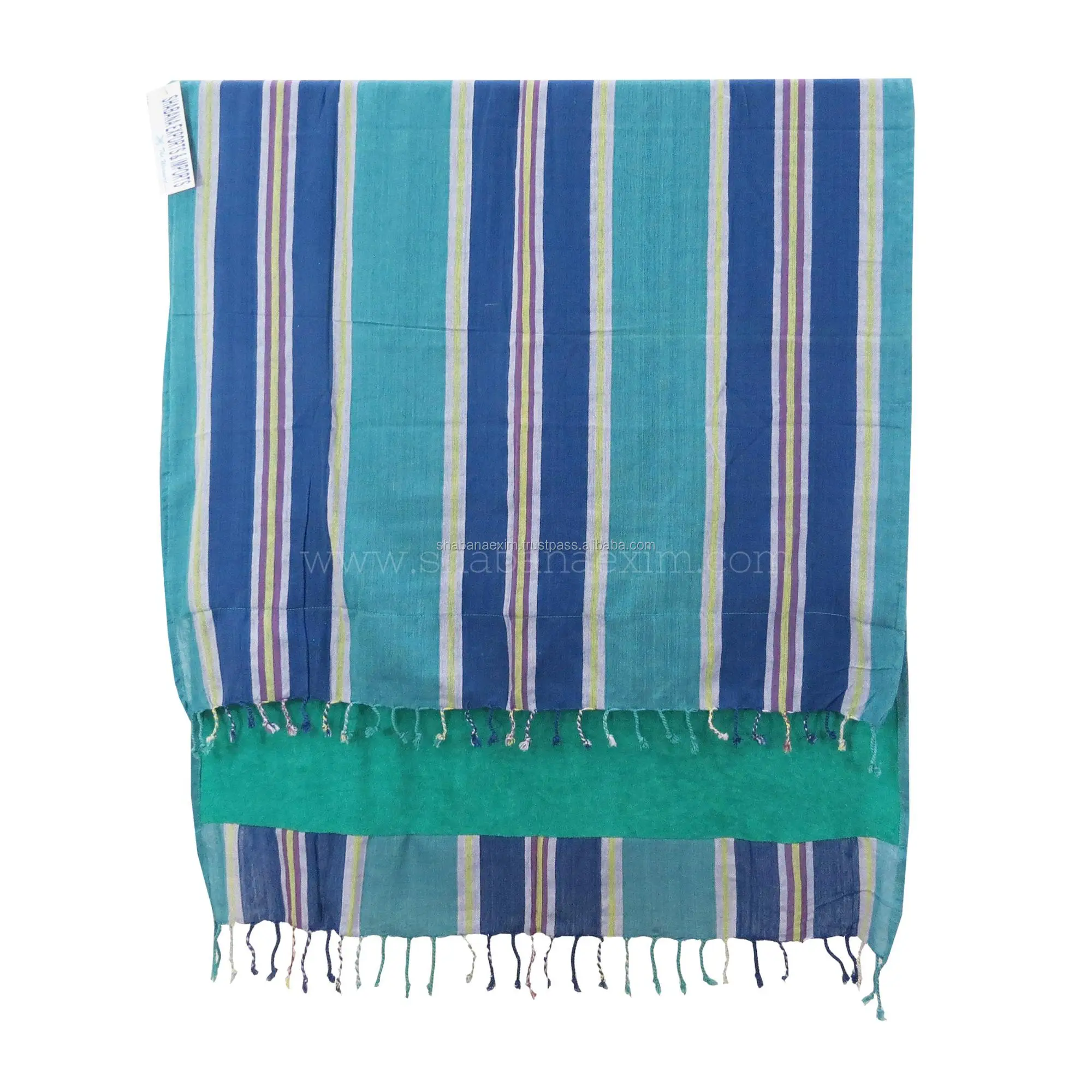 Directly From Factory Woven Kikoy Kenya Cotton Woven Kikoy With Fringe Handmade Promotional