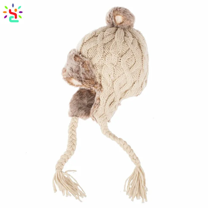 Nayt Men's Peruvian Helmet Style Beanie With Earflap Strings - Olive Khaki, One Size Fits Most - View #10