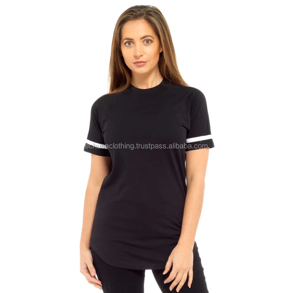 Slim Fit Plain No Brand Fitted Design Woman T-shirts Lady For Ladies