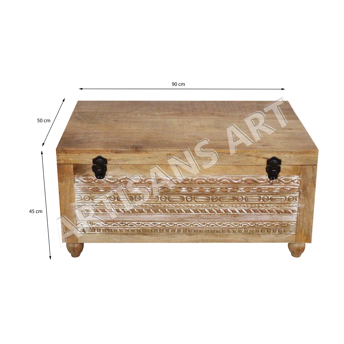 Hand Carved Storage Trunk Box Ethnic Furniture Designs Indian Solid Wood Bed Room Antique Coffee Table Hand Carved Storage Trunk Box Ethnic Furniture Designs Indian Solid Wood Bed Room Antique Coffee Table
