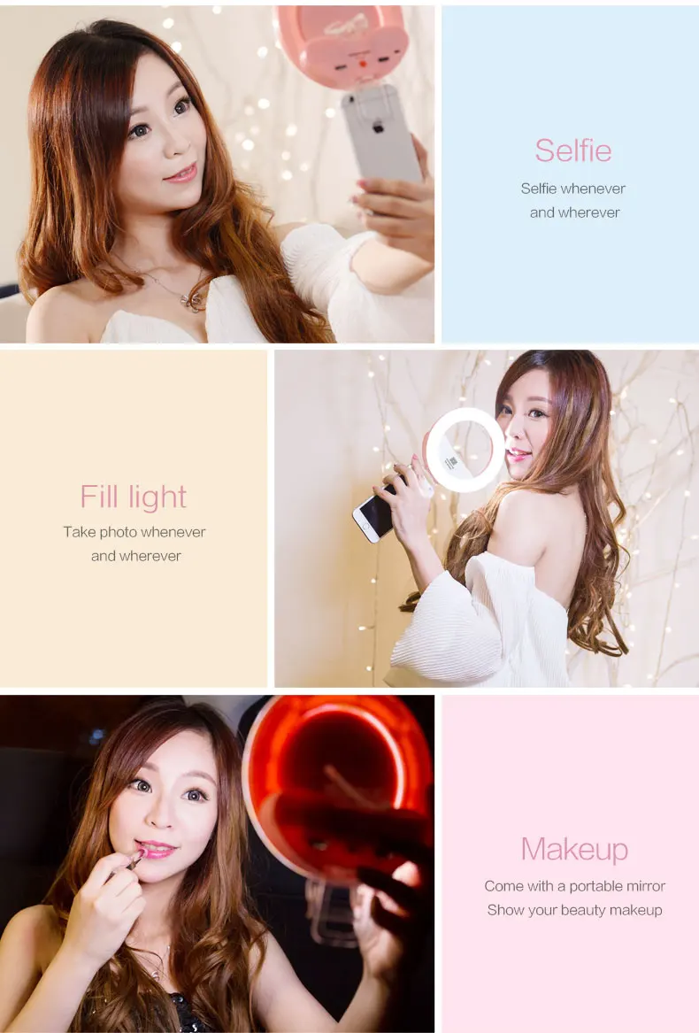 Portable NanGuang smart phone ring light CN-MP32C selfie ring light Bi color photography lighting