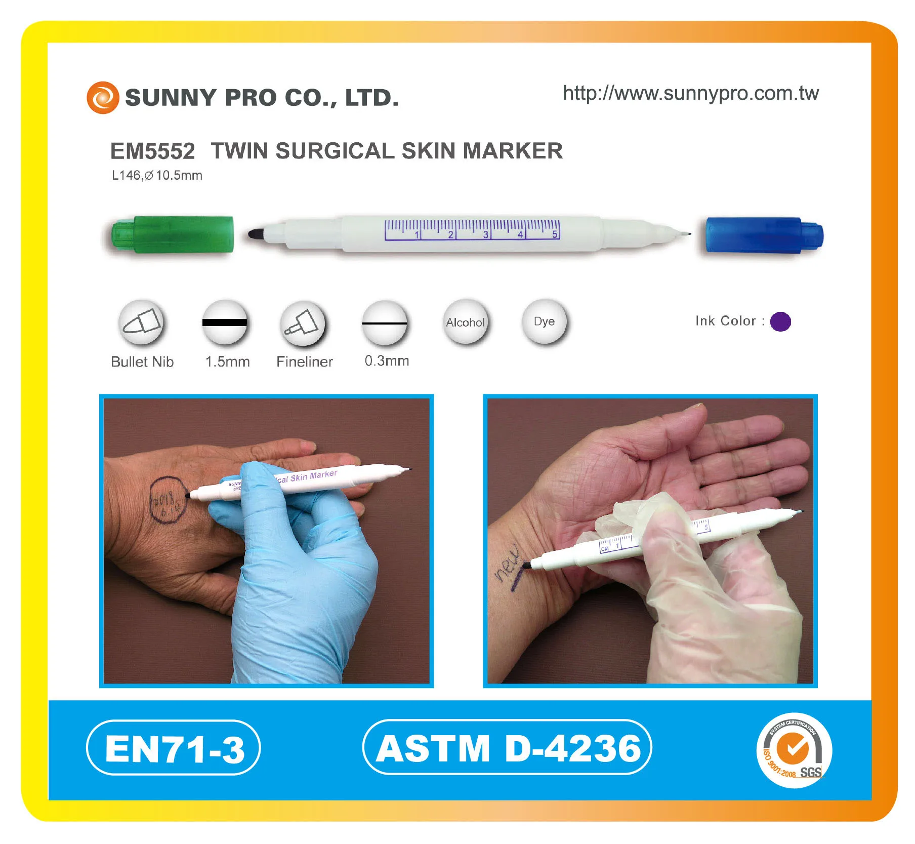 Face Double Ends Surgical Skin Marker With Ruler Buy Factory Direct