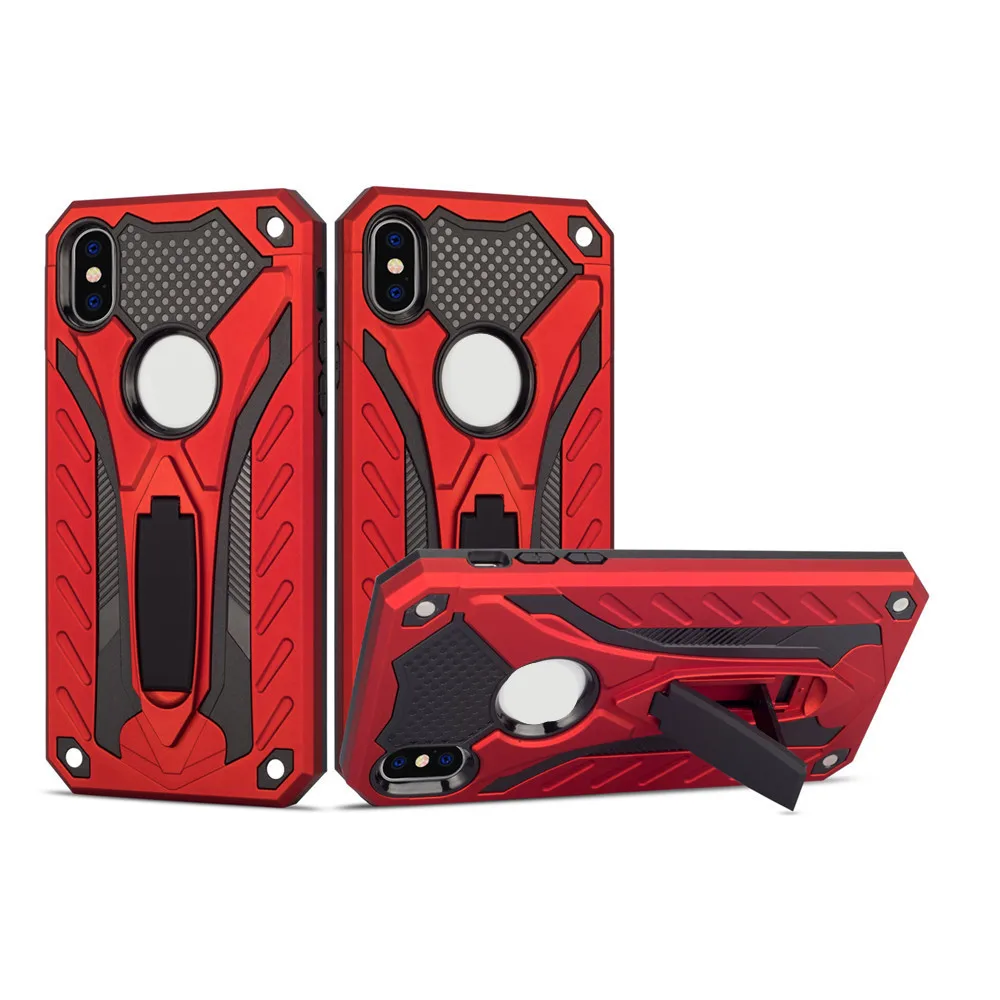 

AICOO New Heavy Duty 2 in 1 Rugged Double Protective PC Kickstand TPU Phone Case for iphone XS MAX