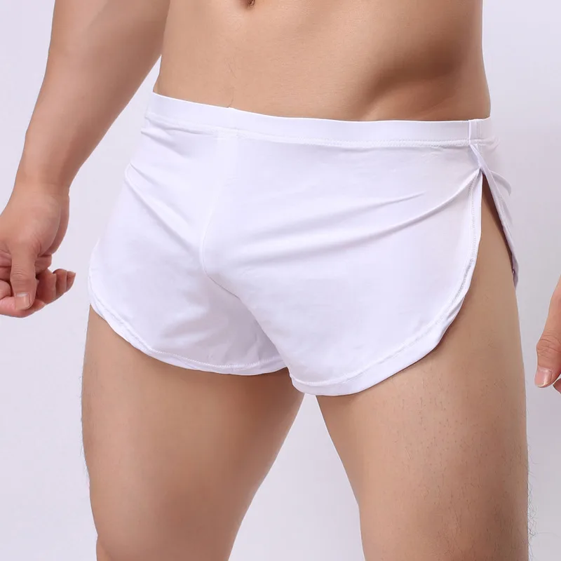 

Men's loose nylon blend spandex briefs boxers panties underwear comfortable night wear