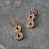Rose Gold Plated 6x13mm Infinity Charm CZ Pave Setting