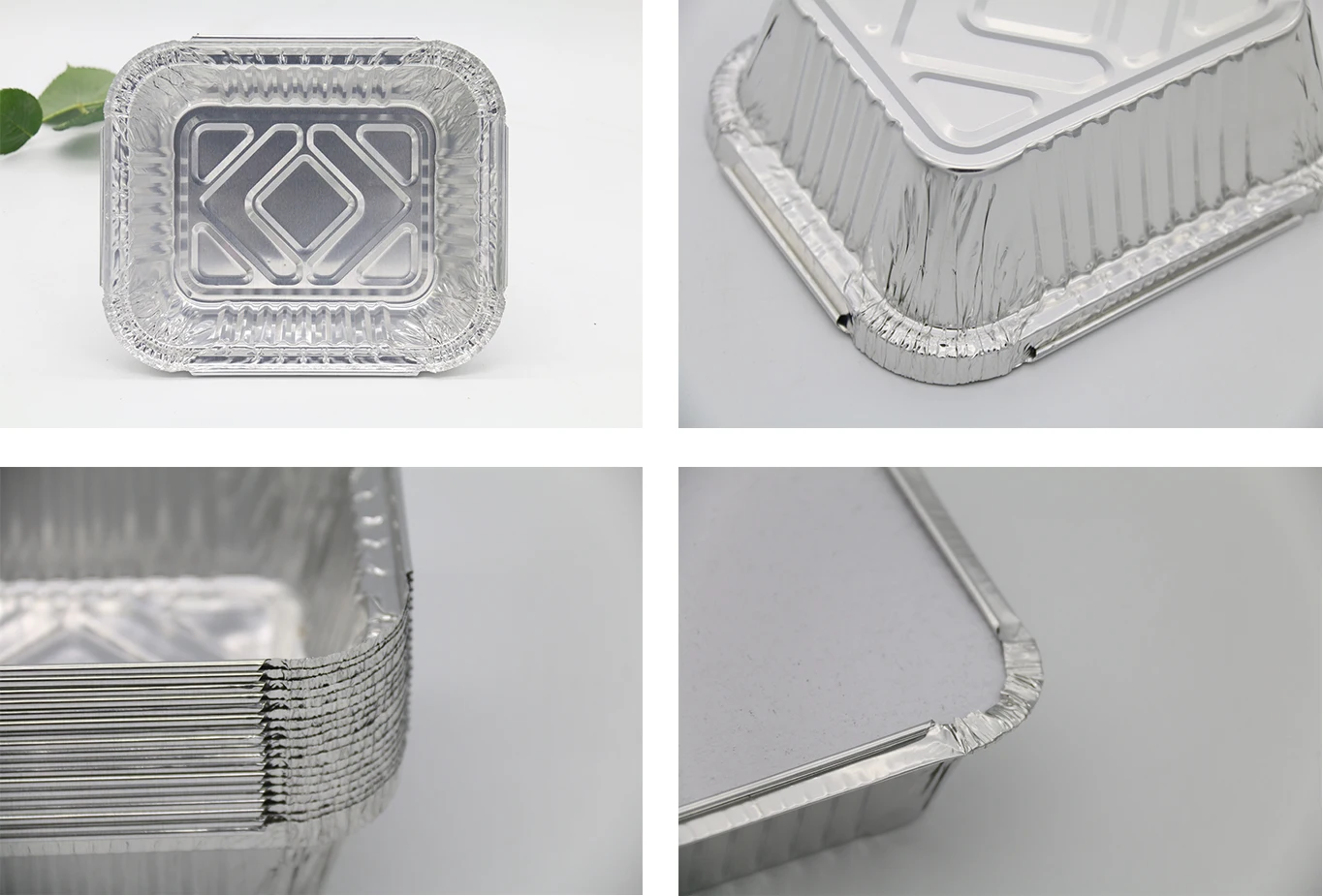 Disposable Bento Lunch Boxes Single Serve Small Aluminum Foil Box