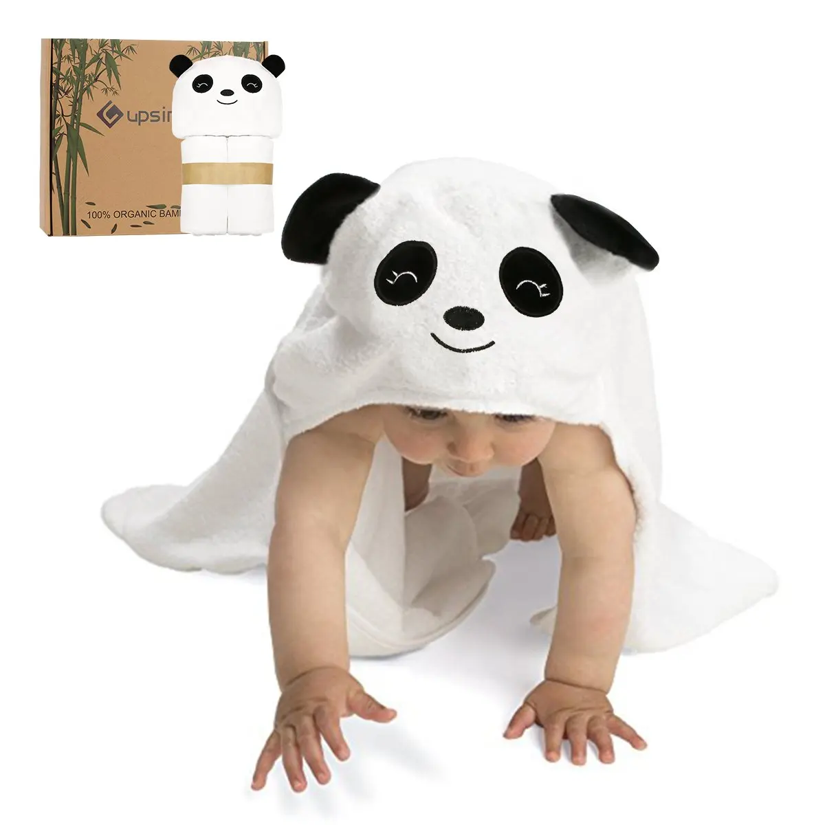 panda hooded towel