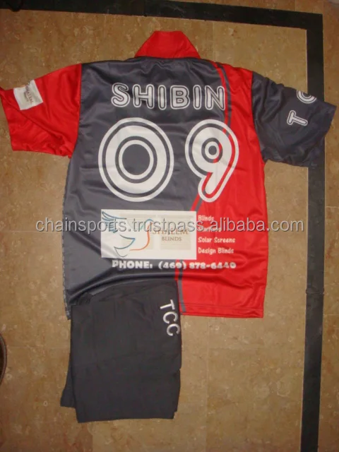 
100% polyester Sublimated Cricket Uniforms kits 
