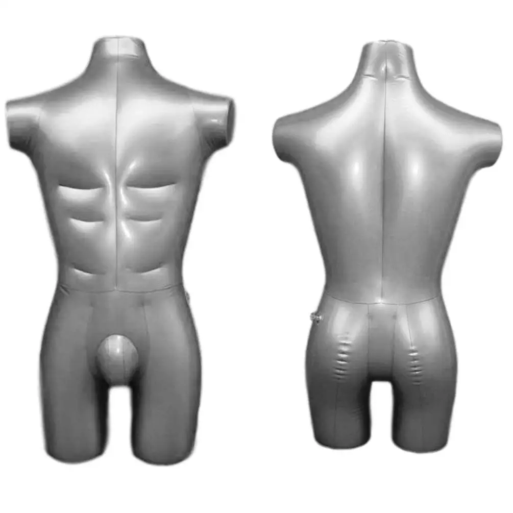 inflatable male half body mannequin torso dress fo