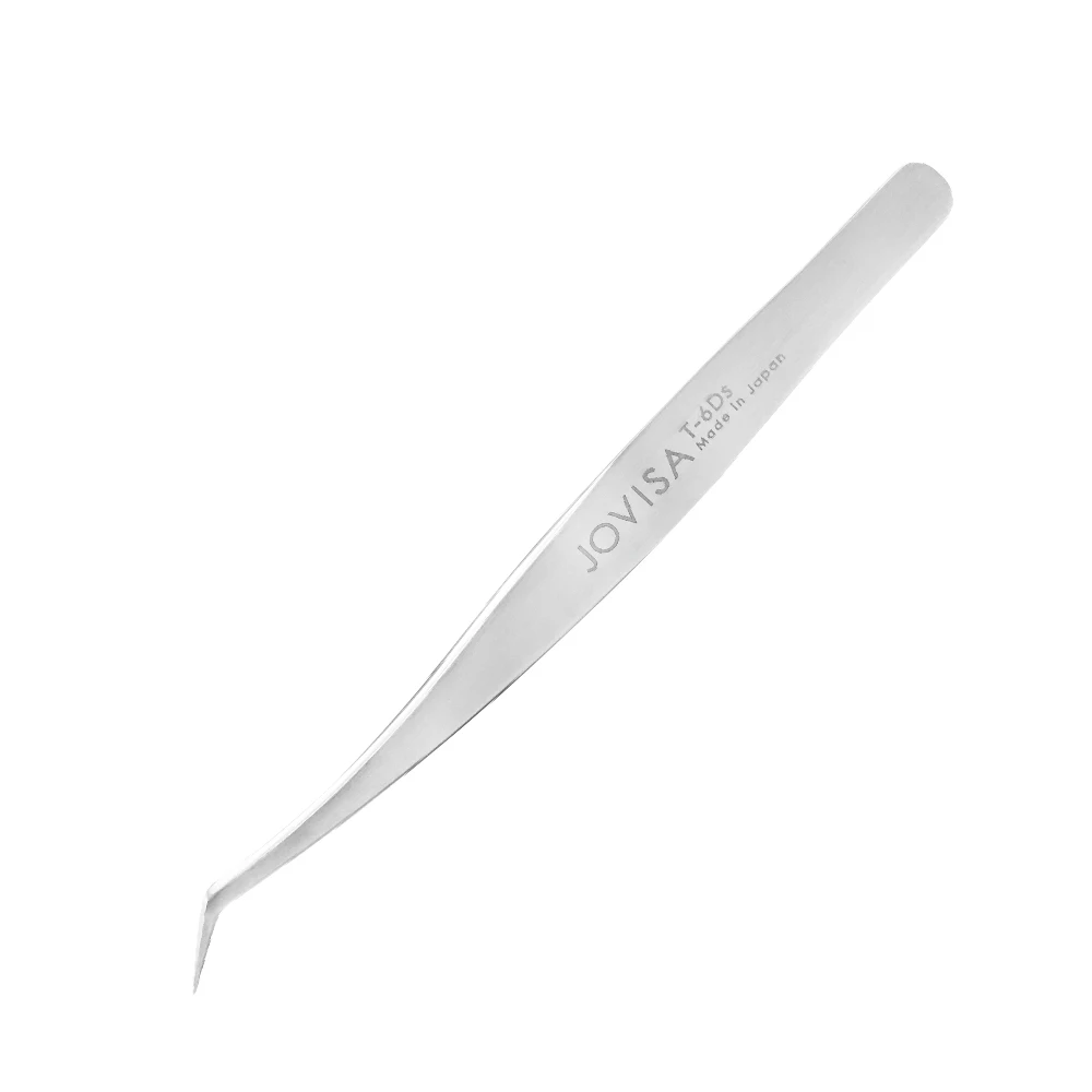 

JOVISA Eyelash Extension Tweezers | T-6Ds | Hand Crafted Volume Tweezers | Made in Japan, Silver