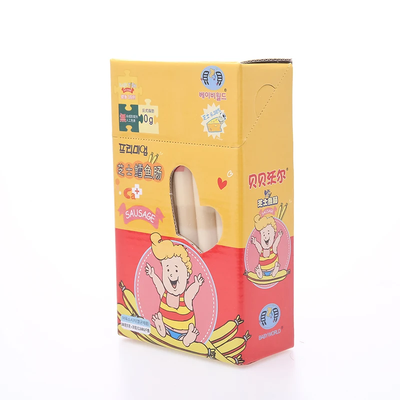 
Latest design promotional Korea making Babyworld Codfish Sausage 15g premium 