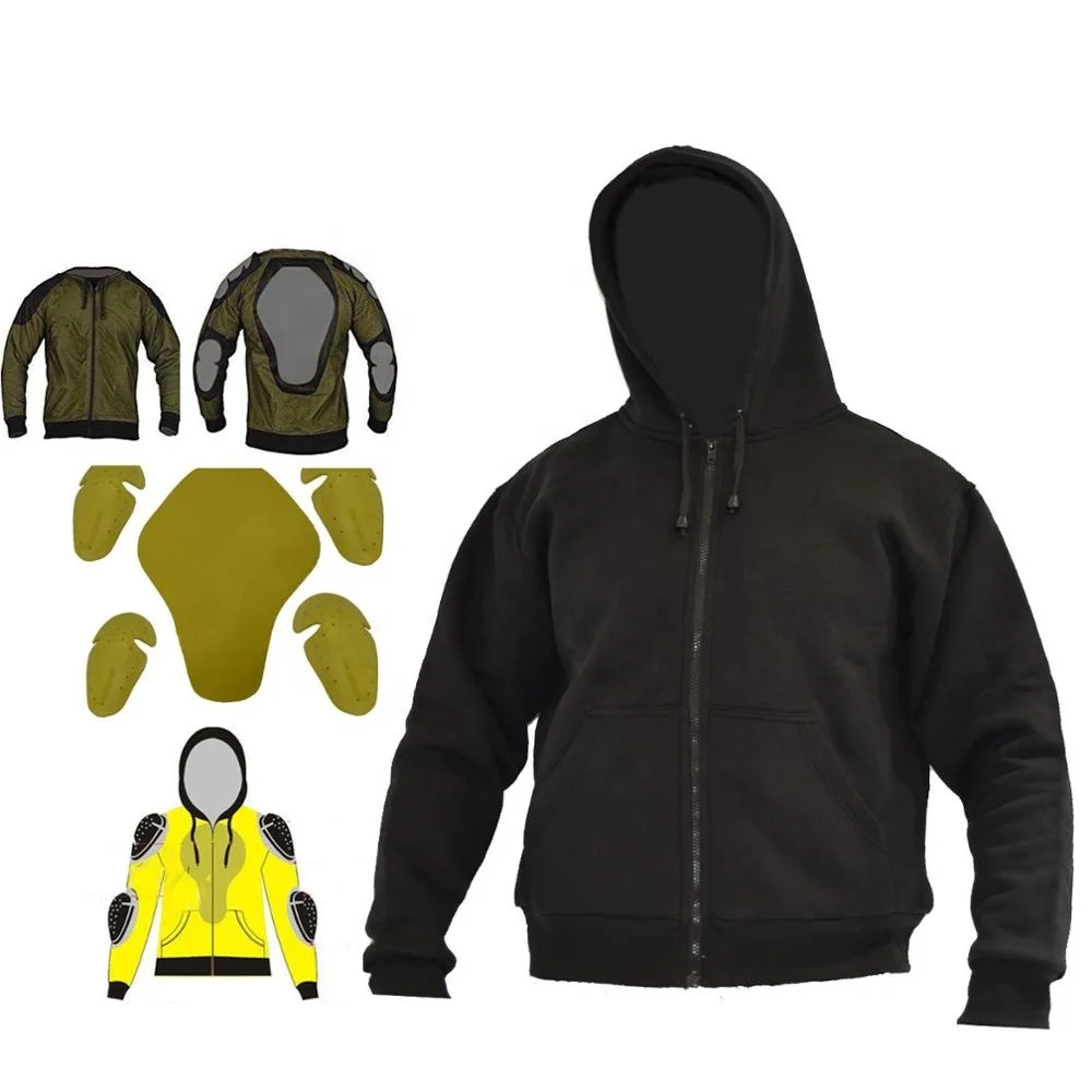 XL = 46 Bikers Gear CE Armoured 100/% Full Kevlar Ultimate Motorcycle Protection Red Hoodie Hoody Fleece