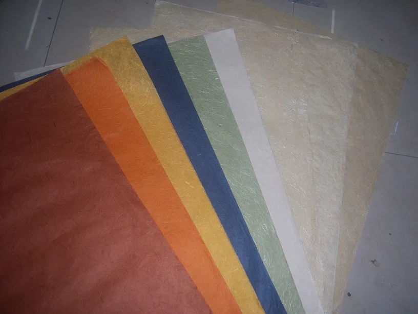 Natural Banana Fiber Handmade Paper Available In Custom Dyed Colors In