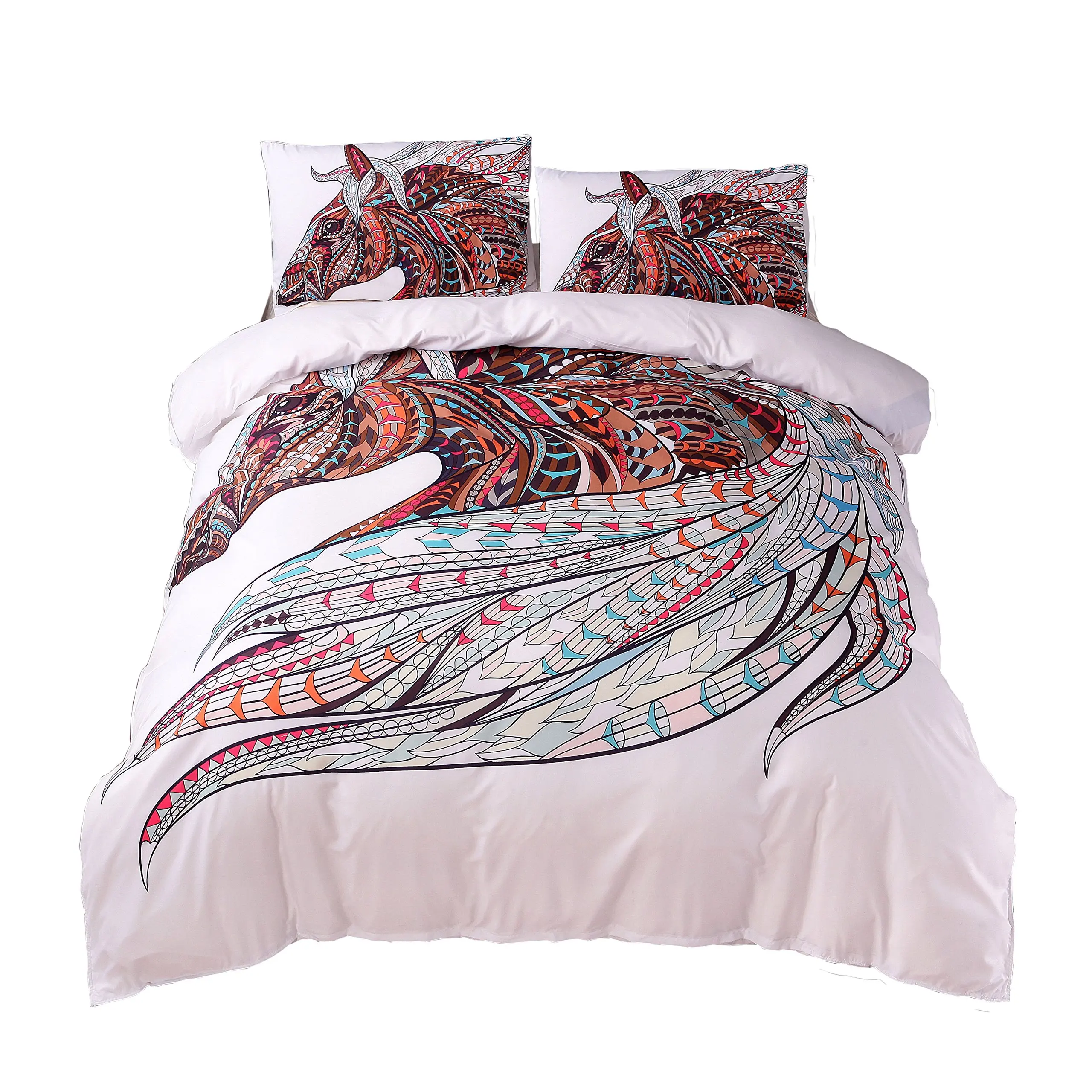Ktlrr Horse Mandala Twin Size Duvet Cover Set No Comforter Ktlrr Horse Bedding Set No Comforter Duvet Cover Bedspreads Us Uk