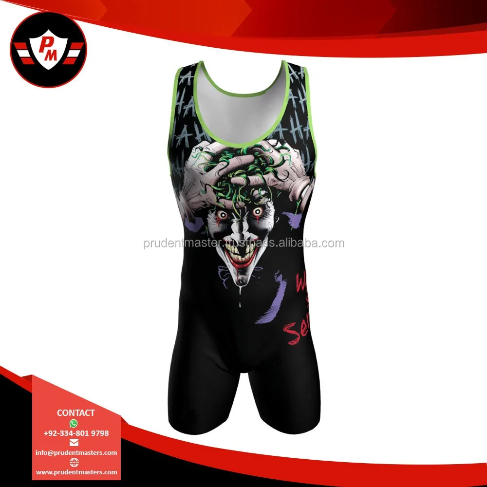 Singlet Wrestling Custom Logo Sublimation Sportswear Weightlifting