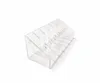 7 Lines wall mount clear acrylic label holders lucite coffee rack