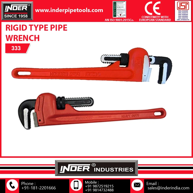 Heavy Duty Pipe Wrench Ridgid Type Durable Quality Pipe Wrench At Low