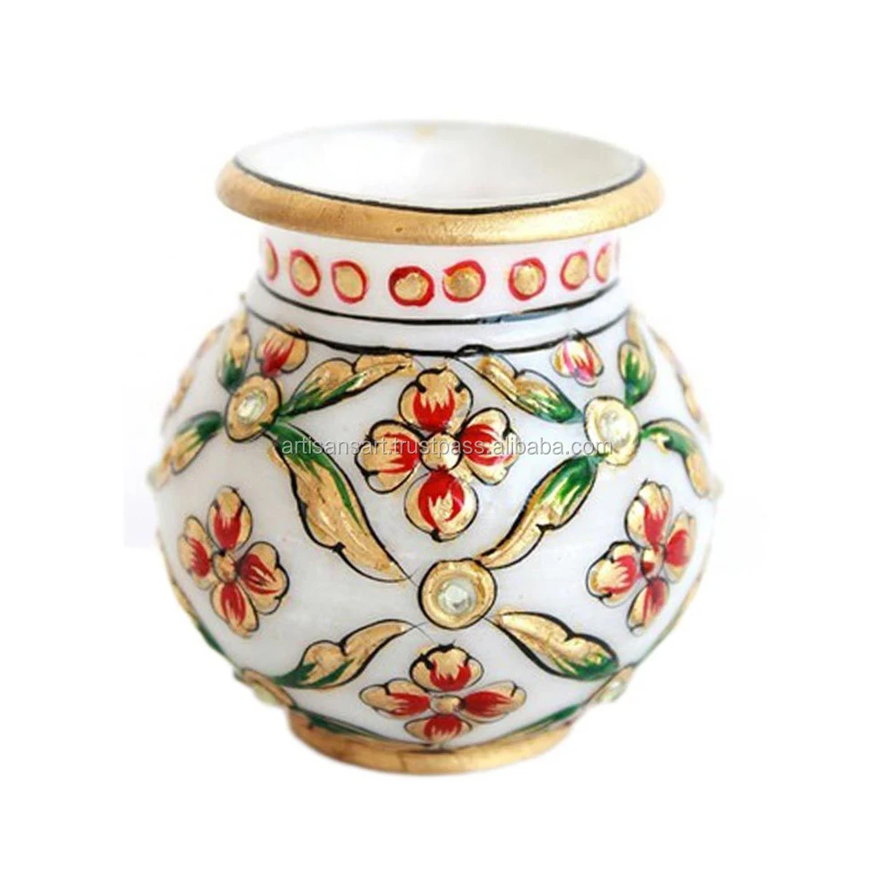 絵皿 大理石 象ガン細工 インド産（¥15,000）